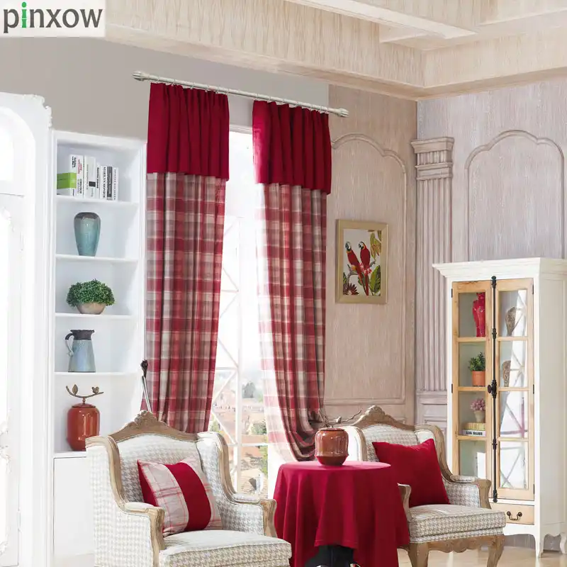 Luxury Scotland Curtains For Living Room Thick Plaid Drapes For