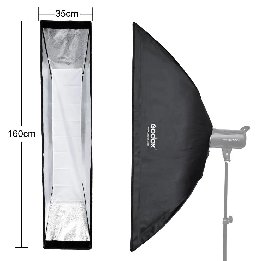 Godox 35x160 см/14 &quotx 63&quot сотовый софтбокс с решеткой w/Elinchrom/Calumet Genesis Speedring Mount|honeycomb grid