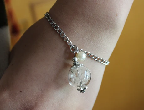 2pcs 16mm Real Dandelion Bracelet 2pcs 16mm Real Dandelion Bracelet Jewelry Seed