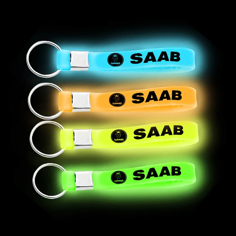 1 шт.. Отличный светящийся Силиконовый Брелок эмблема значок автомобиля брелок для SAAB Логотип nismo bmw TRD FORD MAZDA автомобильные аксессуары
