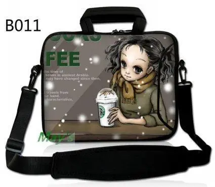 Coffee Girl 17.3" 11.6" 10.1" 12" 14" 13.3" 15.6" Laptop Notebook Shoulder Messenger Bag Case Pouch Cover |
