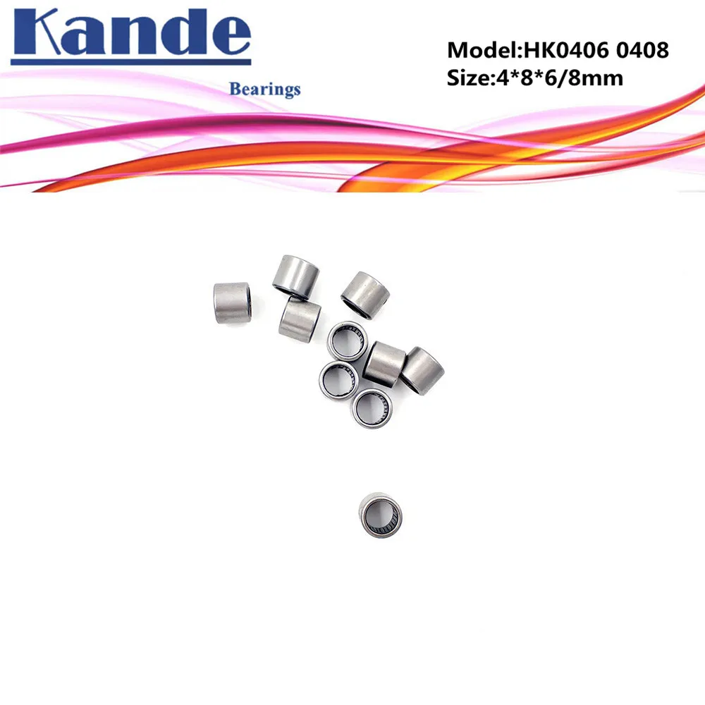 HK0408 HK0406 игольчатые подшипники 4x8x8 мм 4x8x6 игольчатый роликовый подшипник HK040808 HK040806
