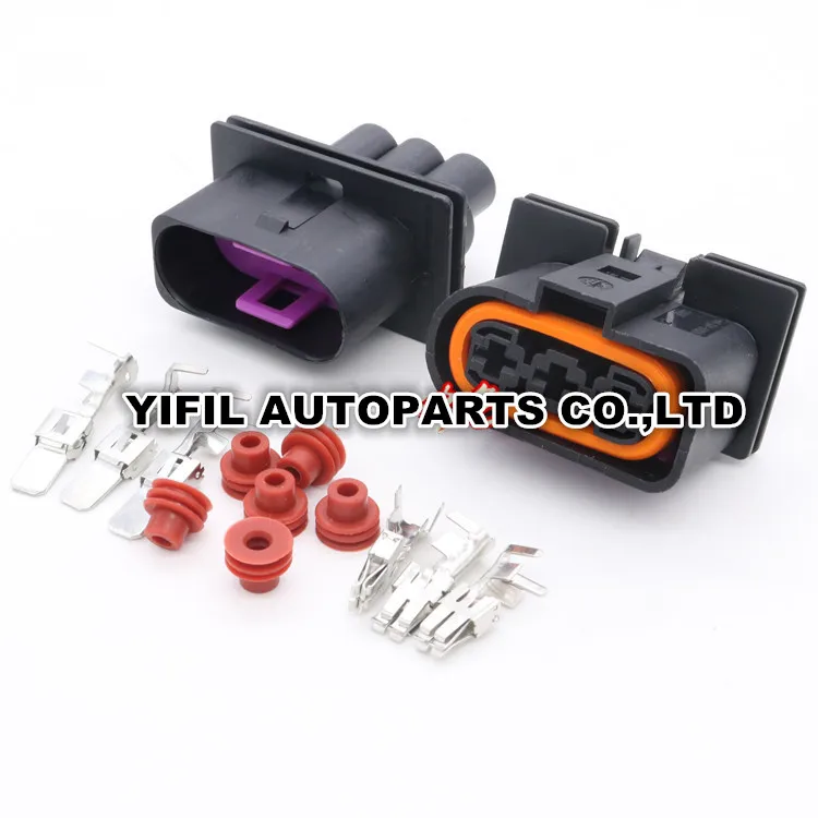 10sets/lot 3 Pin/Way Female And Male Electronic Fan Radiator Plug