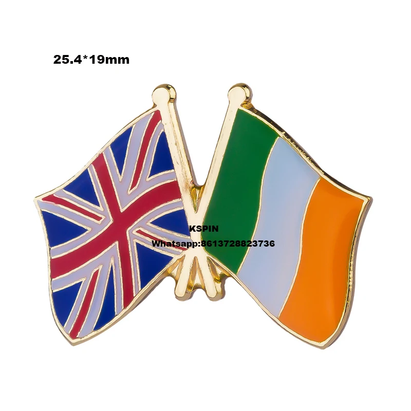 

UK Jack Ireland Friendship Flag Badge Flag pin 1PC