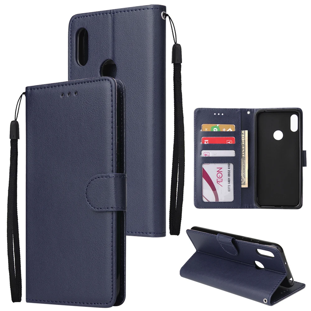 huawei silicone case For Huawei Honor 8C 8X 8A case Classic Solid color Plain Wallet Flip Leather cover For Fundas Honor 8S Cases Huawei Honor 9A 9S pu case for huawei