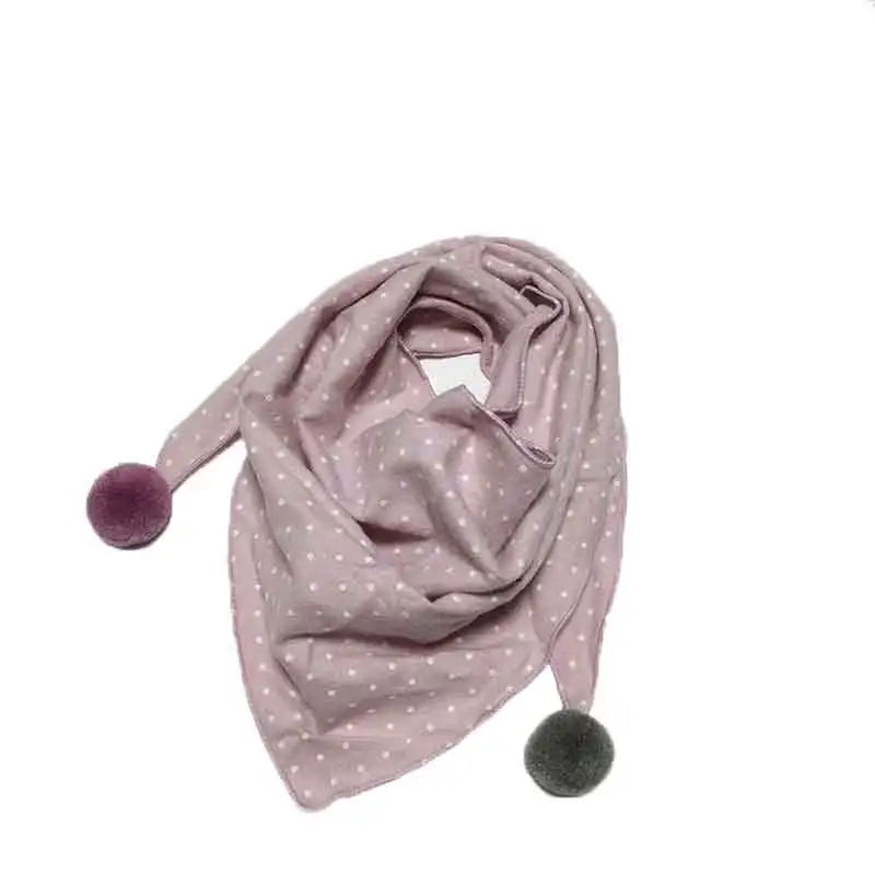 

DE041 New Spring Baby Triangle Scarf Dot Grid Print Autumn Winter Boys Girl Scarf Shawl Children Cotton Neck Collars Kids Necker