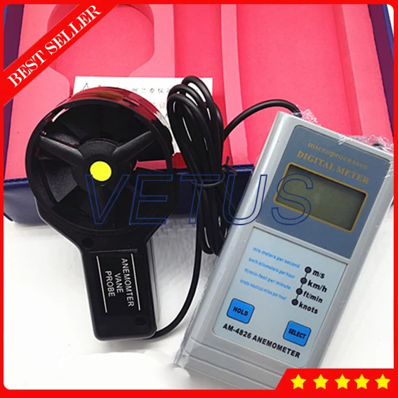 AM 4826 Mini flow meters Digital Wind speed measuring device air speed