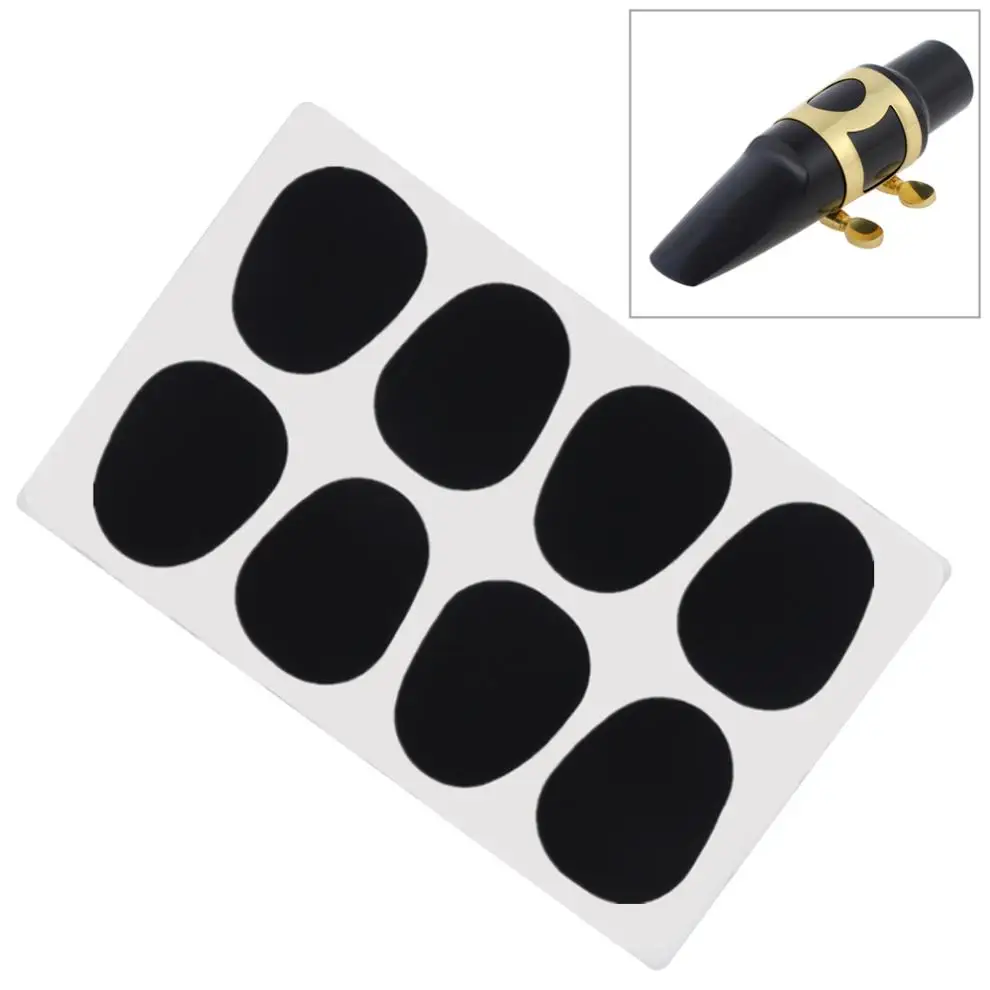 

Black Silicone 8pcs 0.5mm Alto Tenor Saxophone Clarinet Mouthpiece Cushions