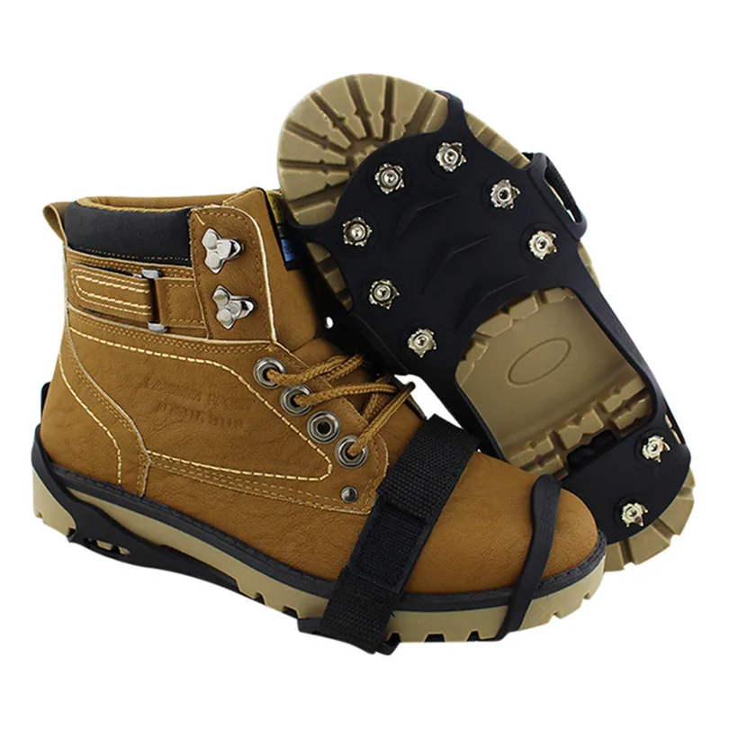 Ice Gripper Spike for Shoes Outdoor Anti Slip Climbing Snow Spikes Crampons Cleats Chain Claws Grips Boots Cover #3d20 (5)