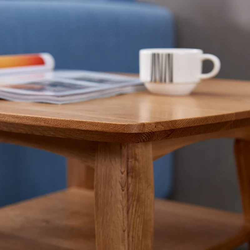 Nordic solid wood coffee table oak negotiation table sofa side table Japanese style corners simple living room lamp table Nordic solid wood coffee table oak negotiation table sofa side table Japanese style corners simple living room lamp table