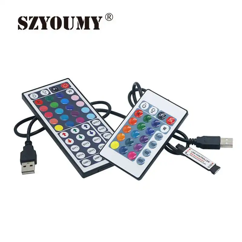 SZYOUMY 24 44 Ключ USB RGB светодио дный контроллер 5 В ИК-пульт RGB светодио дный диммер USB Интерфейс 4 Pin применить до 2835 5050 3528 RGB полосы света