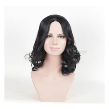 Black Curly Fashion Hair Wig Shoulder Length Free Shipping for Halloween and Christmas