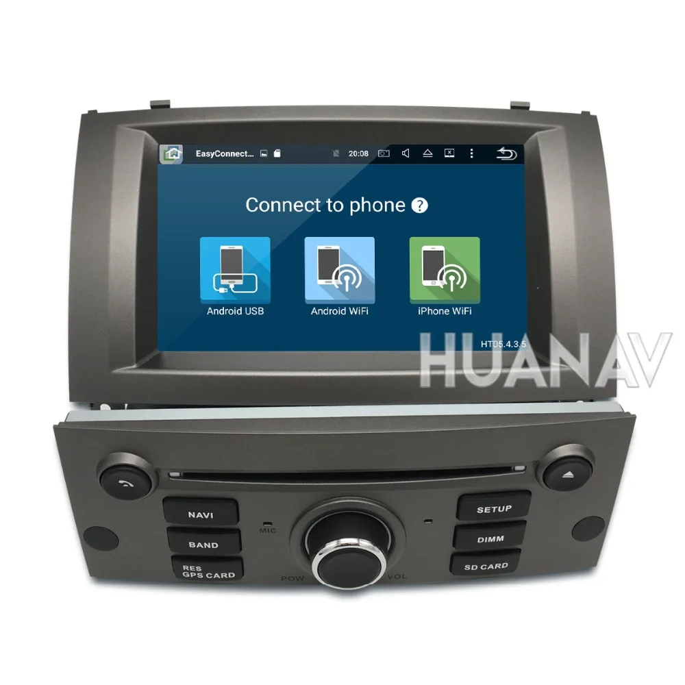 Sale 7" Android 8.1 Car DVD Player Multimedia Stereo For Peugeot 407 2004 2005 2006 2007 2008 2009 2010 Auto radio GPS Navigation 3