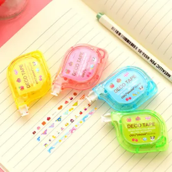 

4 pcs/lot Fresh Style Animal & Flowers Decorative Correction Album DIY Tape Correction Fluid School & Office Supply
