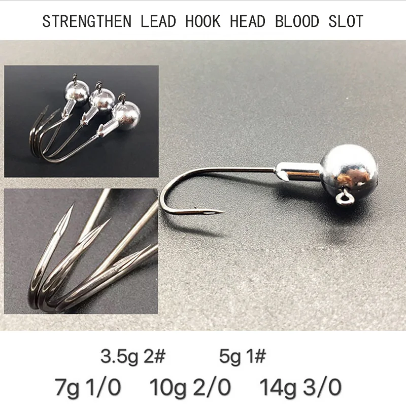 New blood slot lead head hook 3.5 grams 5 grams 7 grams 10 g 14 grams