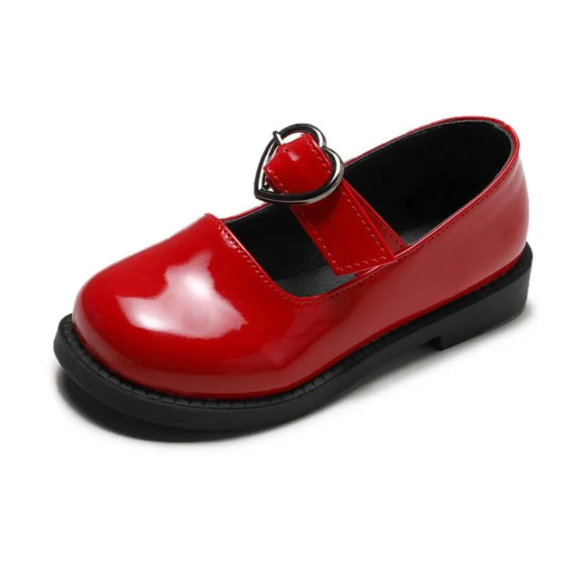 New Kids Shoes Childrens Girls shoes for School student Leather Shoes Black Red White brown 3 4 5 6 7 8 9 10 11 12 13 14Year - Цвет: picture color