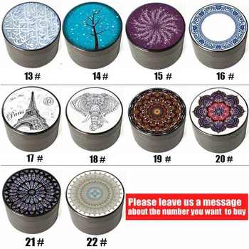 

RU-MUXIANG colorful 4 piece Zinc titanium metal Herb Grinder Men smoking tobacco Ginder cf0044-cf0059
