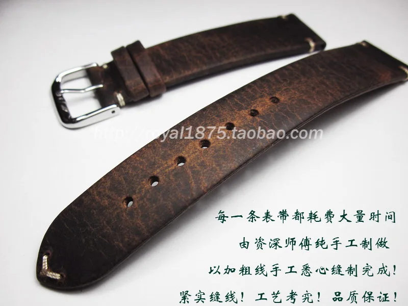 Soft Vintage Brown Watchband 18mm 19mm 20mm 21mm 22mm Watch Band Genuine Leather for Omega Tissot Seiko Casio Watchband Strap