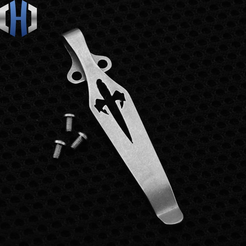 

Hot!Pocket Clip For Knife Sword Shape Knife Button EDC Diy Knife Material TC4 Titanium Alloy Knife Clip Belt Flashlight K Sheath