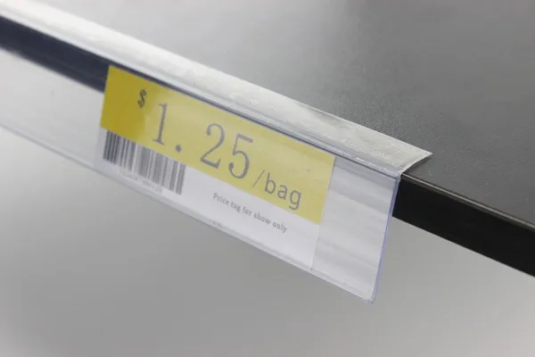 

L adhesive shelf guard edge price tag snap label holder clip strip shelf talker PVC advertising data strip PVC Sign Clip Rail