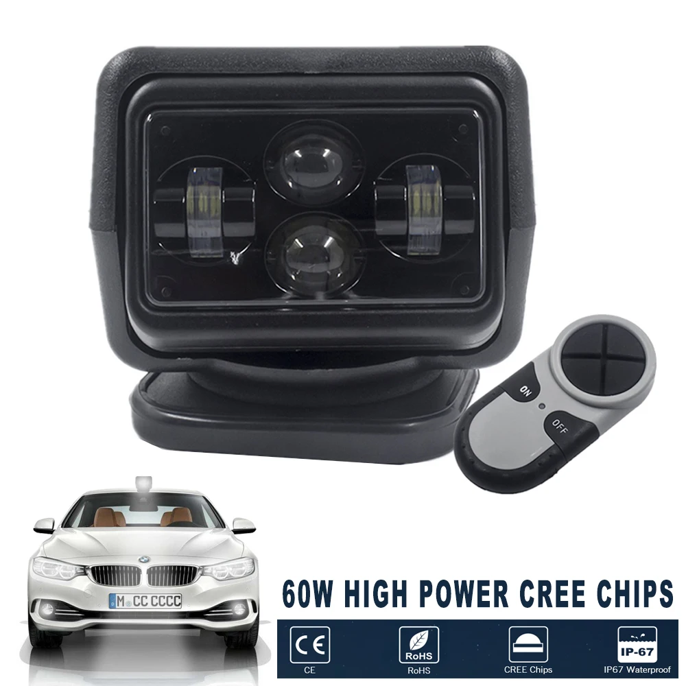 Buy 1Pcs 60W Wireless Led Marine Search Light with