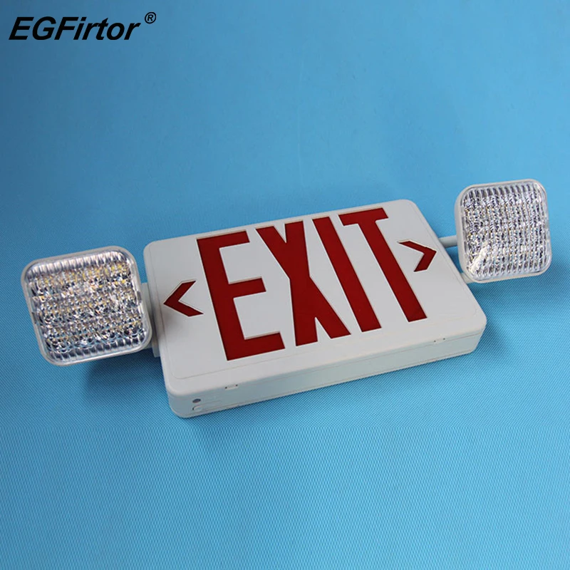

Security Alarm Fire Emergency Light Safety Exit Indicator Light Double Head Evacuation Indicator Light For Fire Alarm Protection