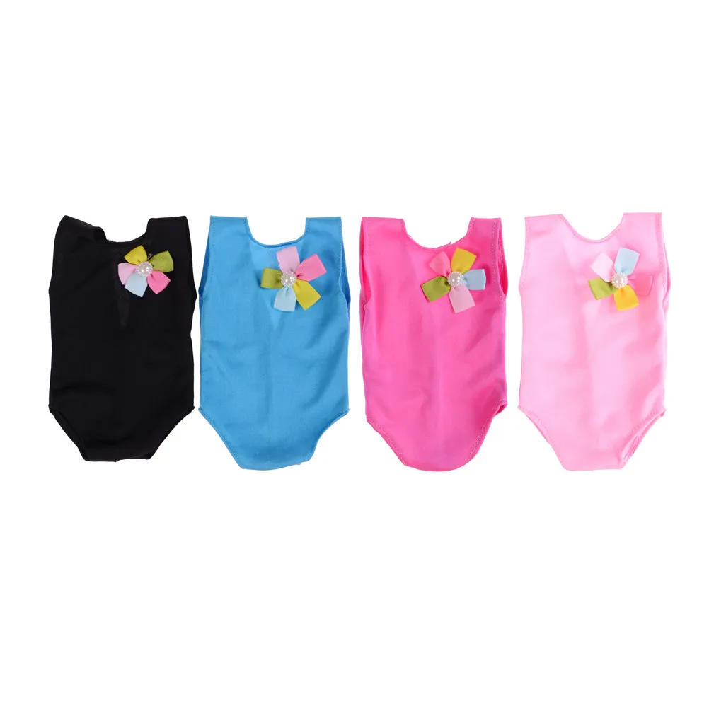 4Colors Swimwear For Doll Girl 18" Doll Bikini summer Swimming Suit also fit for 43cm baby dolls
