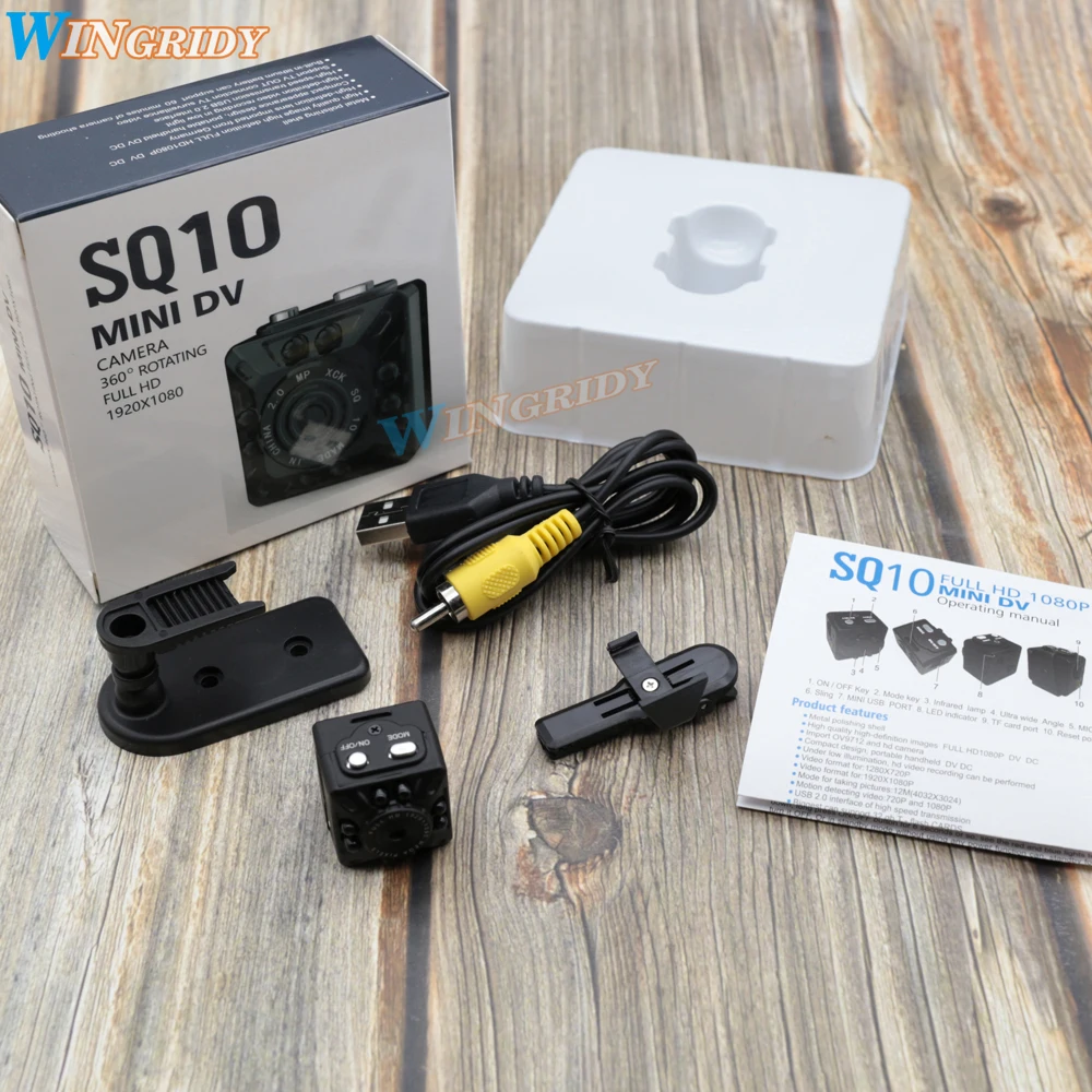 

SQ10 100%Original Mini Camcorder Mini Night Full HD 1080P Camera Recorder HD Motion Sensor Micro USB Camera Infrared Vision Cam