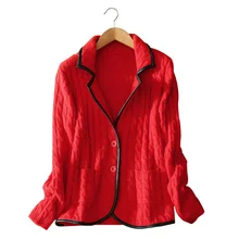 100 real cashmere sweater coats sheep leather surround patchwork autumn winter knitting single breasted long sleeve
