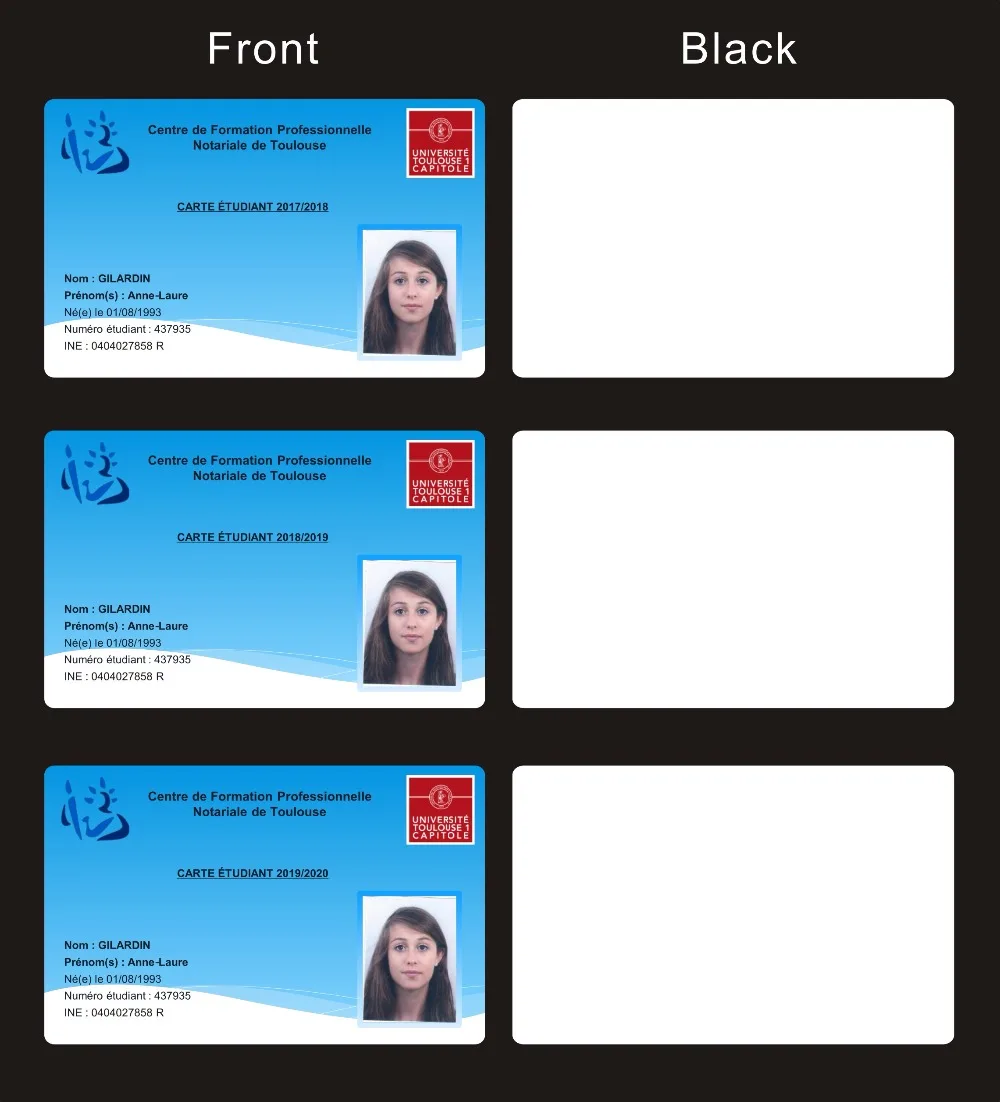 free shipping 9pcs Portrait card printing with custom designin Access