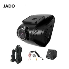 JADO Full HD 1080 P Видеорегистраторы для автомобилей Камера мини Видеорегистраторы для автомобилей с двумя Камера S-Video Регистраторы 140 Градусов Автомобильный Камера тире камера