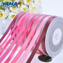 Yama fita de cetim dupla face, fita de cetim de 1/8 polegadas, 3mm, 500 jardas, para decoração de festas, casamento flores de rosa feitas à mão