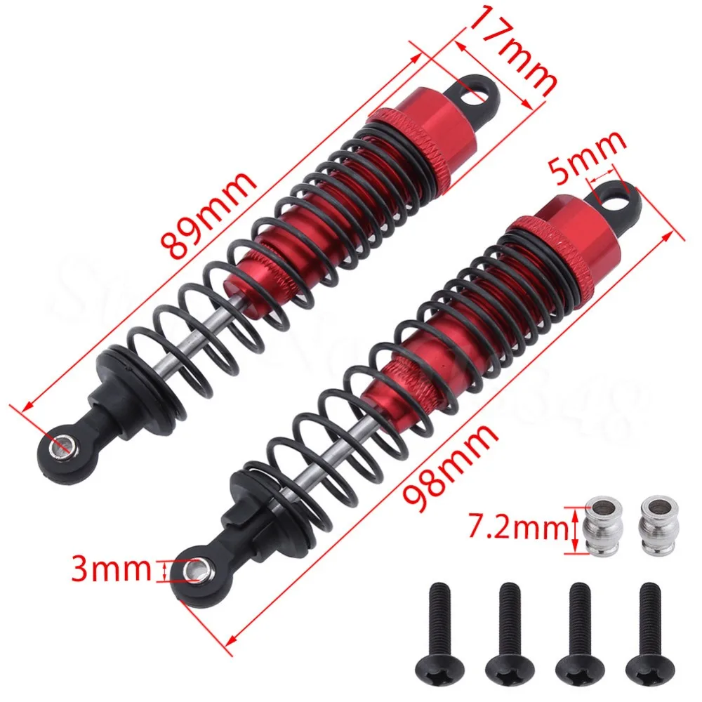 

2PCS Oil Filled Aluminum Front Shock Absorber Assembled For RC 1:10 Himoto E10MT E10MTL Bowie Monster Truck Upgrade Parts 33005