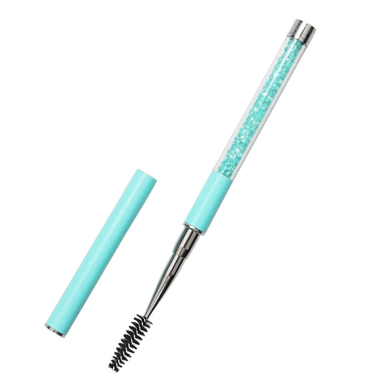 Аппликатор для туши для ресниц ручка со стразами многоразовые кисти для макияжа Набор инструментов для наращивания ресниц - Handle Color: mint green