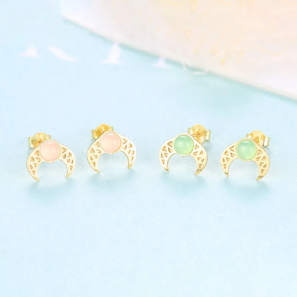 

LUOTEEMI Unique Geometric Cute Bubble Crystal Stud Earrings for Women 925 Sterling Silver Australia Cube Crystal Ear Jewelry New
