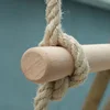 Baby Swing Chair Hanging Swings Set With Rope Rocking Solid Wood Seat For Baby Indoor Room Decor Children Outdoor Garden Swings 4