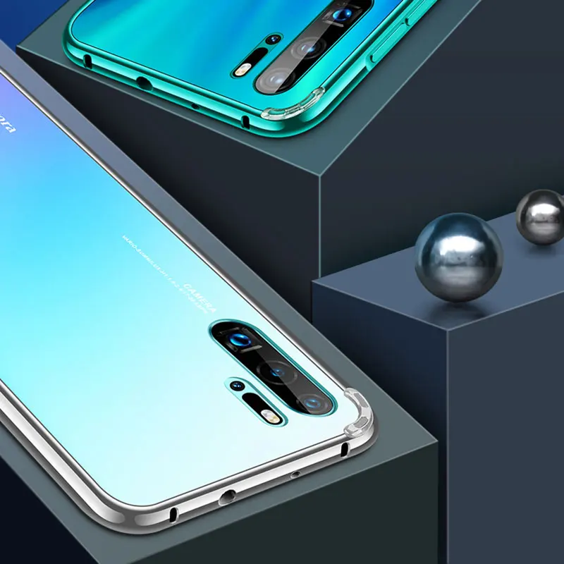 2 в 1 Гибридный чехол для huawei P30 P30Pro чехол металлический бампер противоударный Закаленное стекло Жесткий Чехол для huawei P20 P20Pro P30 оболочка