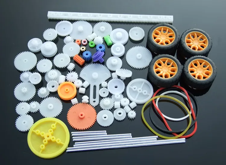 78pcs K886 Gears Worms Belt Pulleys Model Car Wheels Package DIY Parts
