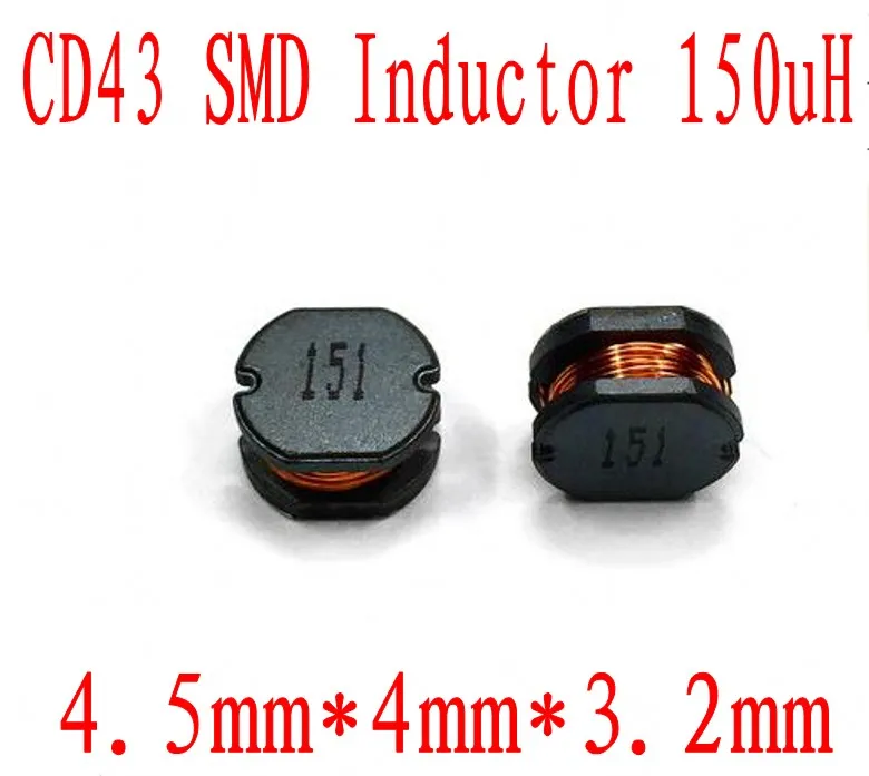 2000 шт./лот Катушка Индуктивности SMD CD43 150UH 151 4,5*4*3,2 мм неэкранированный обмотка индуктора