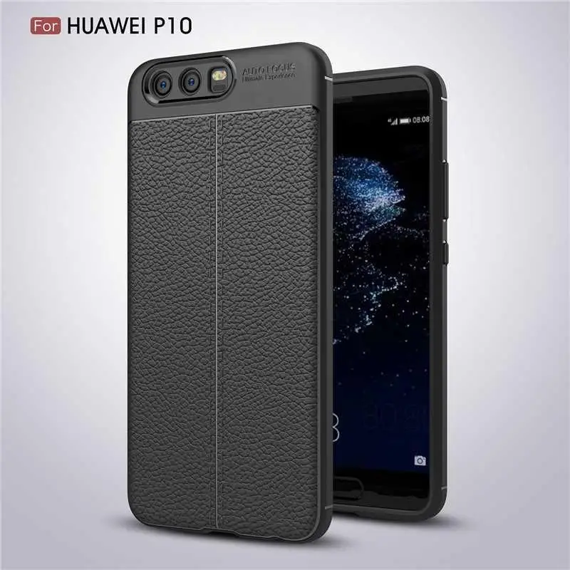 Модный противоударный мягкий чехол Mokoemi с рисунком личи 5," для huawei P10, чехол для huawei P10 Plus, чехол для телефона - Цвет: Black