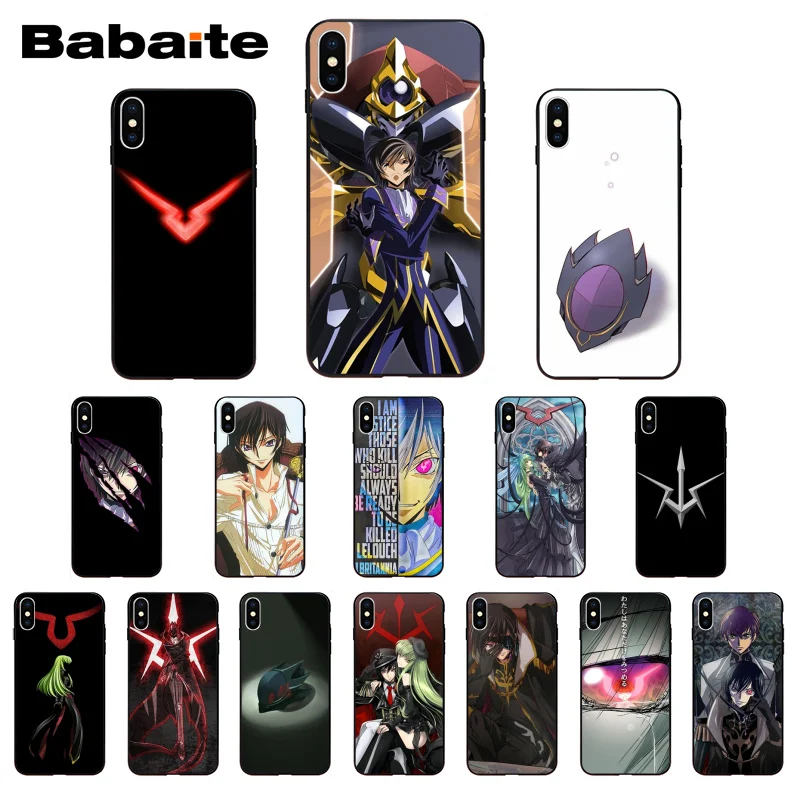 

Babaite Code Geass Black Phone Case Cover for iPhone 8 7 6 6S Plus X Xs Xr XsMax 5 5s SE 5c Cover11 11pro 11promax