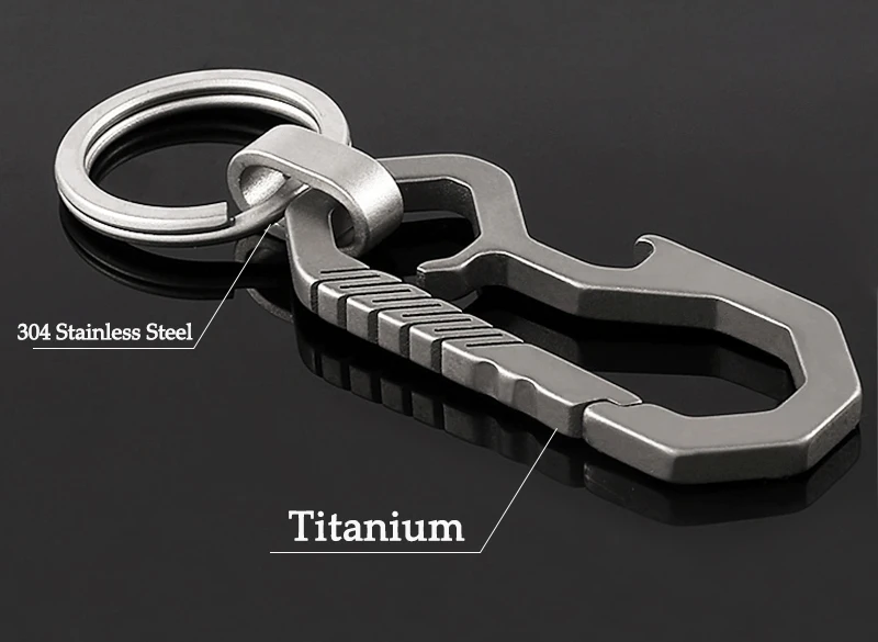 Титановая Мужская Автомобильная цепочка для ключей, креативный ультра легкий настоящий титановый брелок, роскошный подвесной брелок для ключей, инструмент, подарки на день отцов