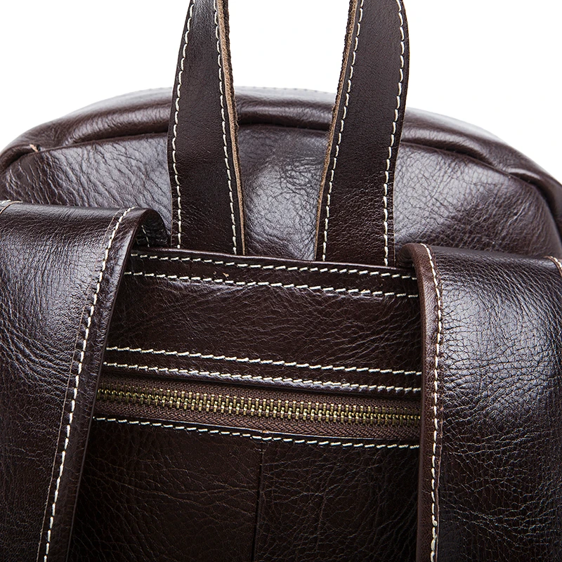 Taschen Rucksack Daypacks Aus Kapazität Reise Mode Coffee Business Echtem Multifunktions Große Männer Laptops Casual Tote Leder Coffee dark EF6nwYwtxq