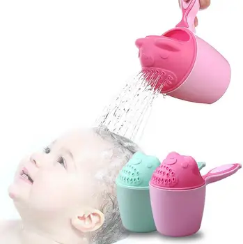 

Baby Cute Cartoon Bear Bathing CupNewborn Kid Shampoo Cup Child Washing Hair Cup Kids Bath Tool 3 Color