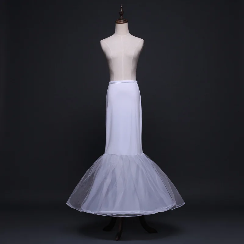 Дешевые Белый Русалка Юбка для вечернее платье выпускного вечера Underskirt Фиштейл