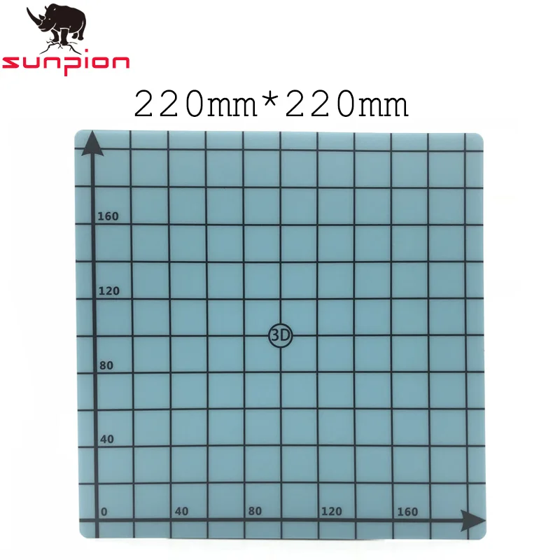 

SUNPION 3d Printer Heated Bed Sticker Coordinate Printed 220x220mm Hot Bed Surface Sticker Blue for 3D Printer Parts 2pcs/lot