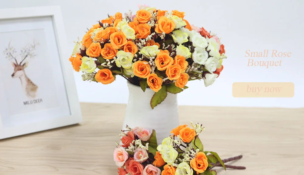 Flone Artificial Plants Silk Milan Bouquet Fake Flowers Orchid Wedding Flower Wall Garden Decoration Home Decoration Accessories