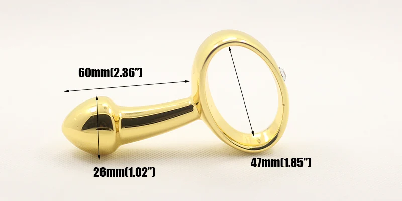  BEEGER gold hand held stainless steel anal toys metal butt plugs anal bead anus toys unisex Adult T