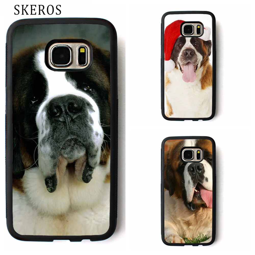 SKEROS St. Saint Bernard Dog Puppy cover case for samsung galaxy S3 S4 S5 S6 S7 S8 edge Note 3 4 5 #rr425 |