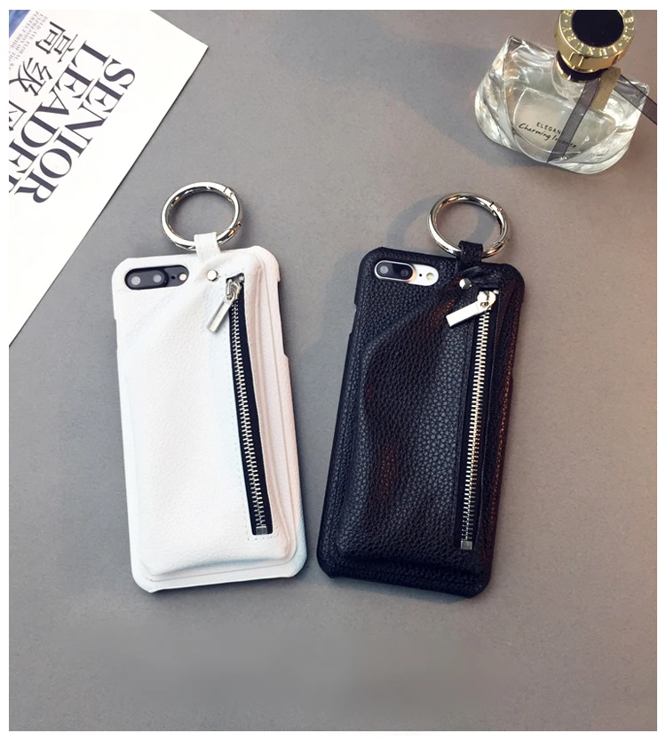 iphone 8 leather case Couples Case for iPhone 12 Case Luxury PU Leather Wallet Zipper Handbag Stand Case For iPhone 11 XS 6 6S 7 8 Plus With Ring Card iphone 8 plus silicone case